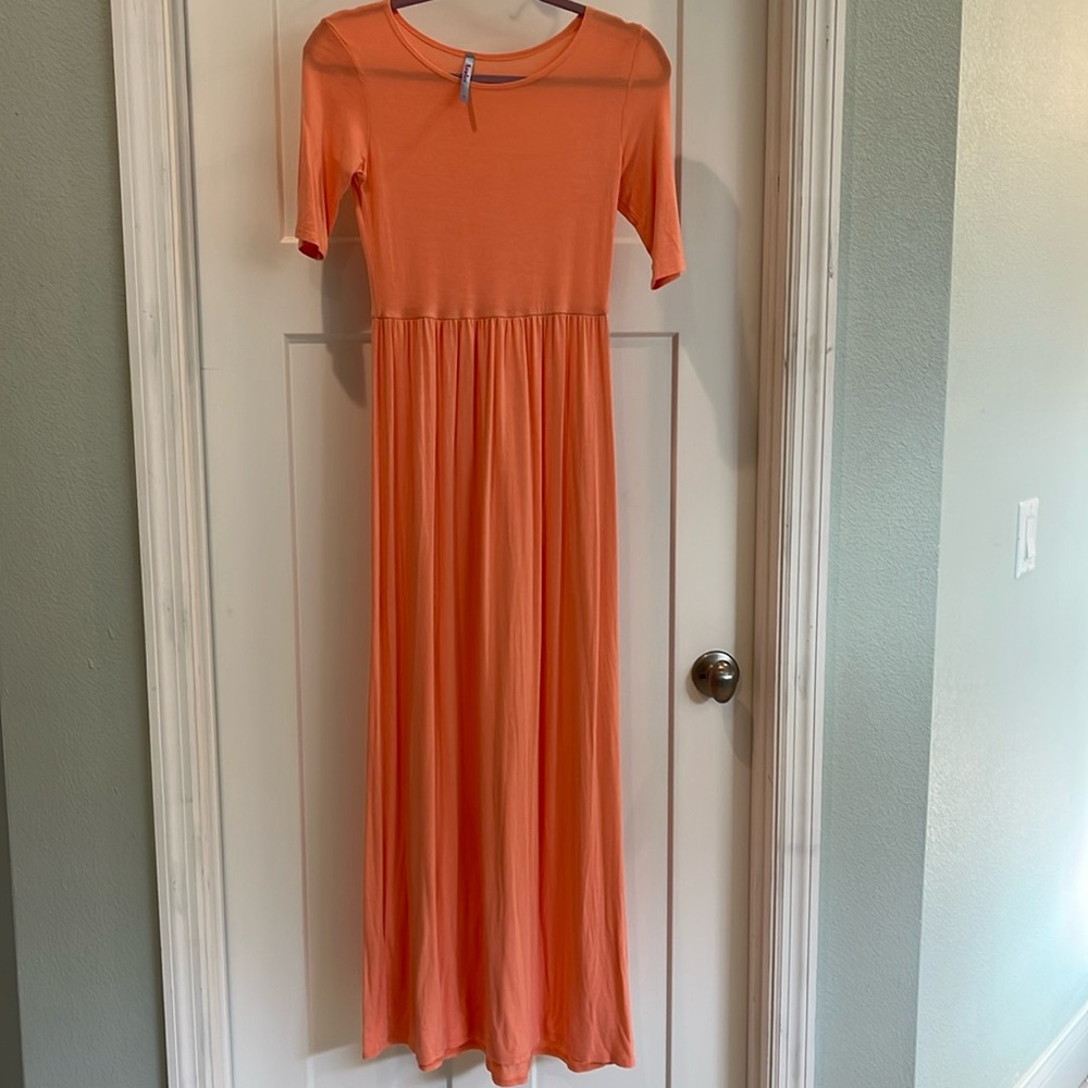 Azules Peach colored Maxi Dress
